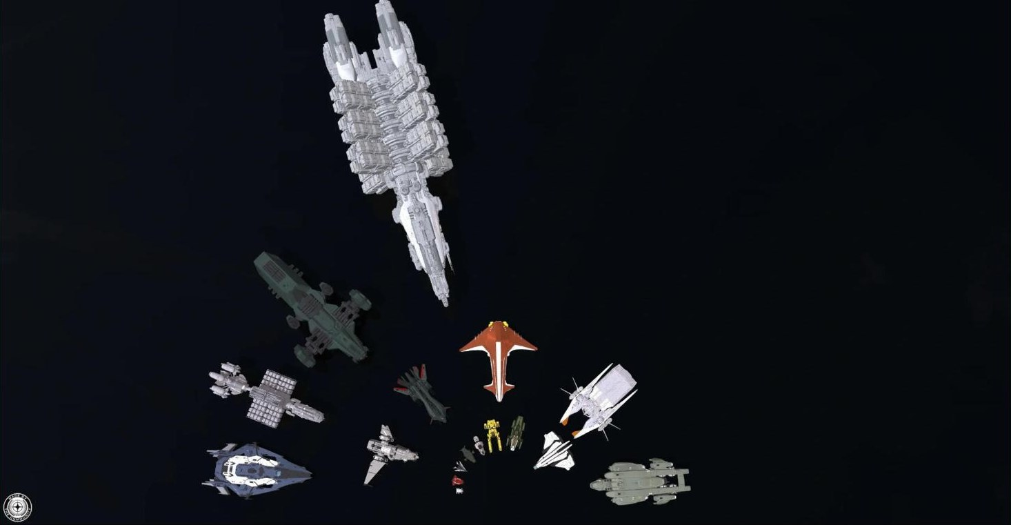 Fleet view of a squadron of ships