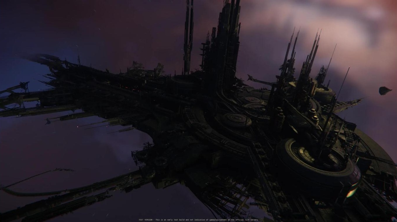 Sprawling derelict station at dusk